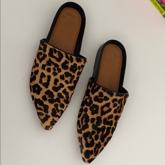 franco sarto animal print mules
